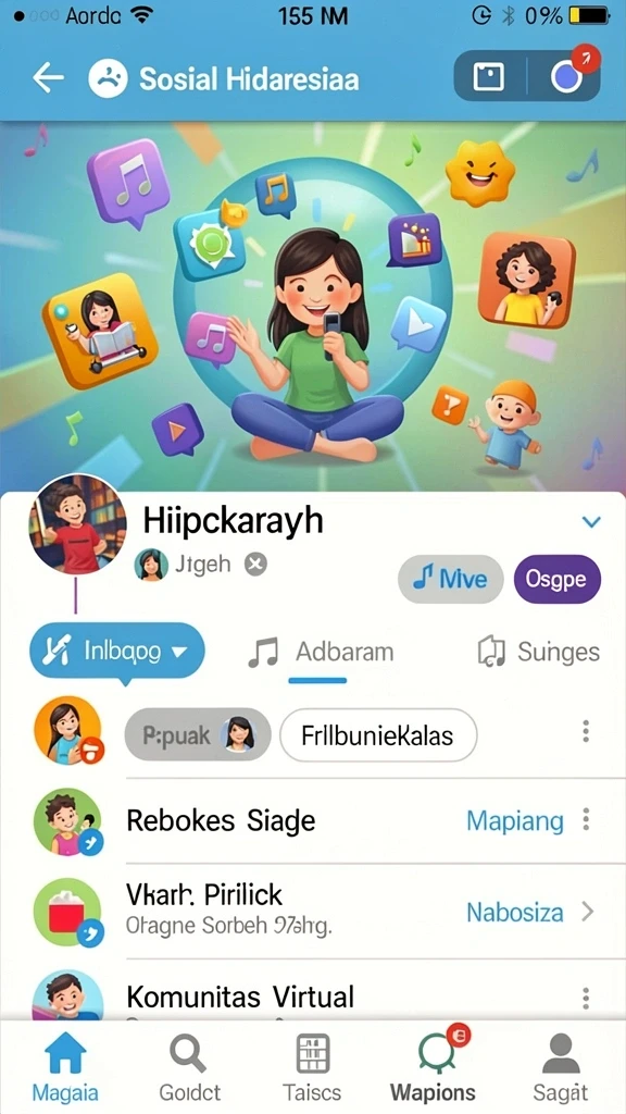 Tampilan antarmuka aplikasi yang user-friendly.