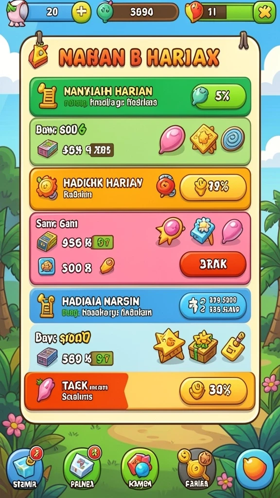 Sistem reward yang menarik dan menguntungkan.