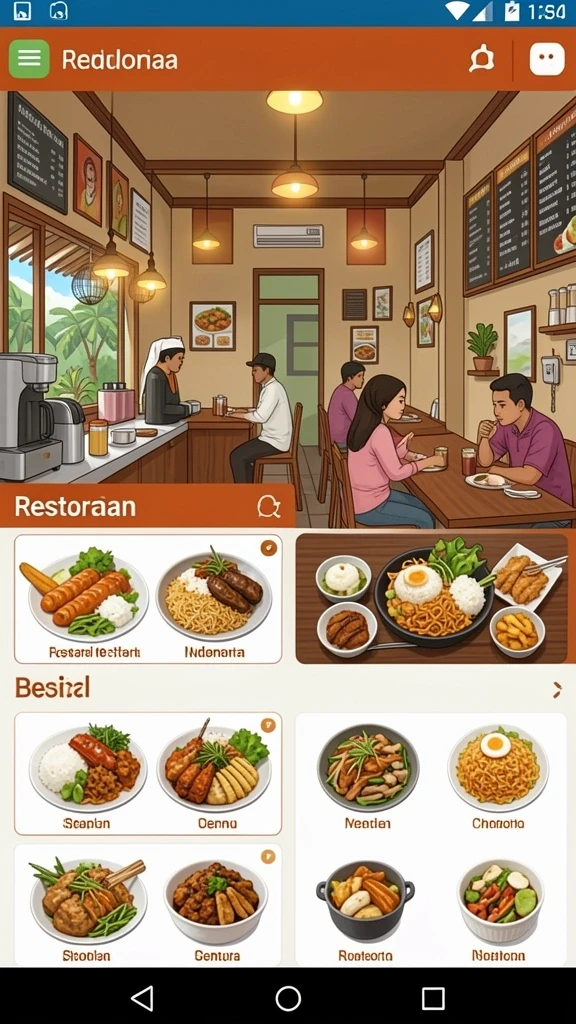 Tampilan awal yang menarik dan penuh warna.