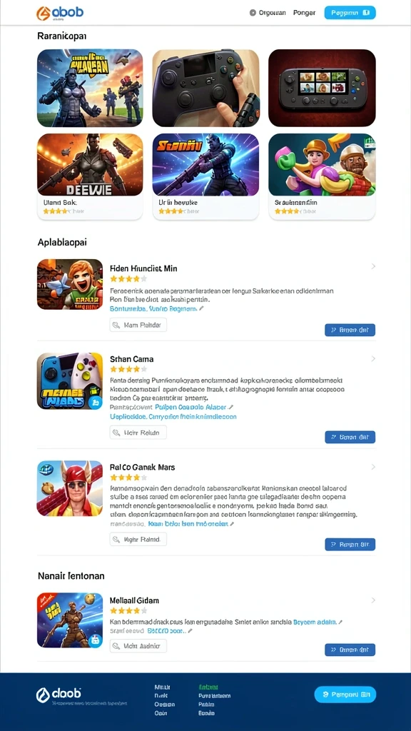 Screenshot menampilkan leaderboard dengan skor pemain.