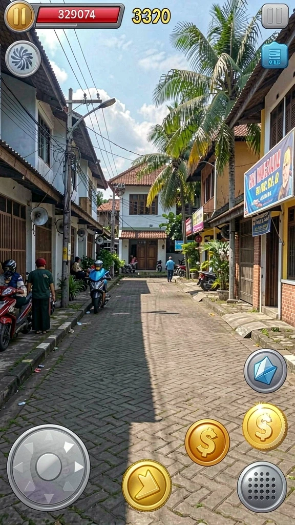 Tautan komunitas untuk berinteraksi dengan pemain lain.