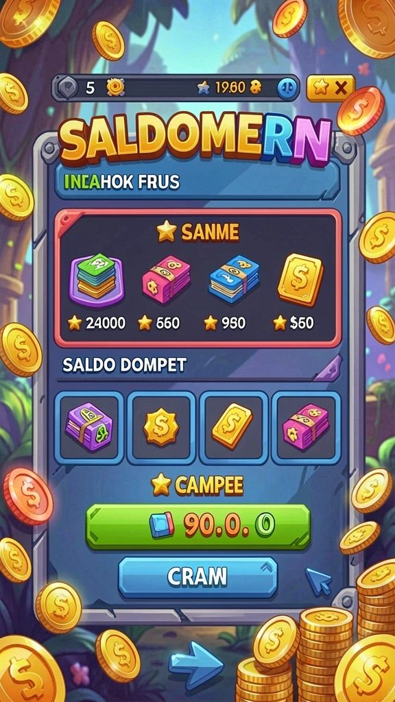 Tampilan menarik dari mesin slot dengan tema tropis.