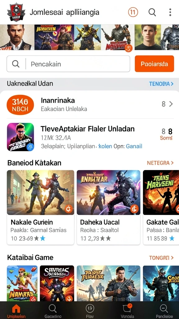 Karakter yang dapat dipilih dengan berbagai keahlian.