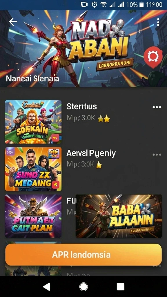 Grafis level yang penuh warna dan detail.