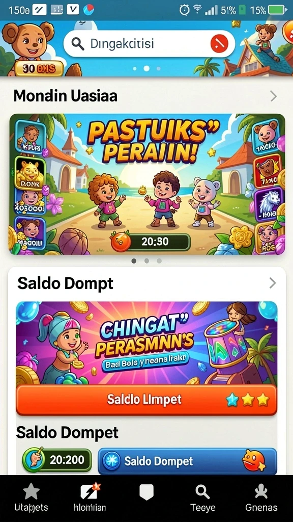 Mode permainan yang seru dan variasi yang banyak.